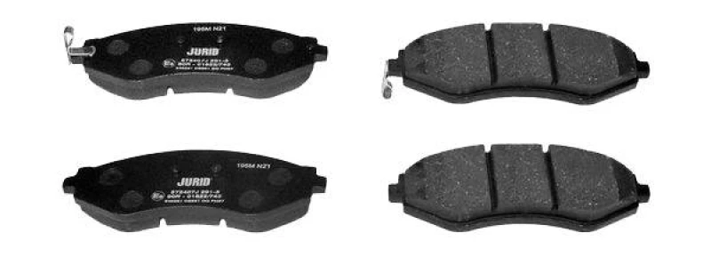 Image of JURID 572407J Brake pad set with acoustic wear warning, without accessories Brake Pad Set,disc brake (402)