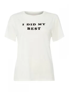Image of Ban.do I Did My Best Flocked T Shirt White