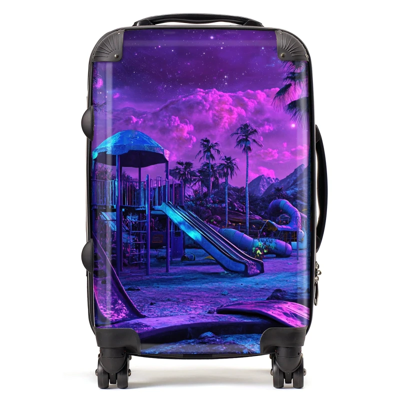 Image of Designer Luggage Elena Sable: 00023 Suitcase in Purple Size: Large Purple Unisex Large