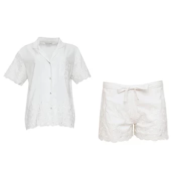 Image of Cyberjammies Rose Detail Pyjama Set - White