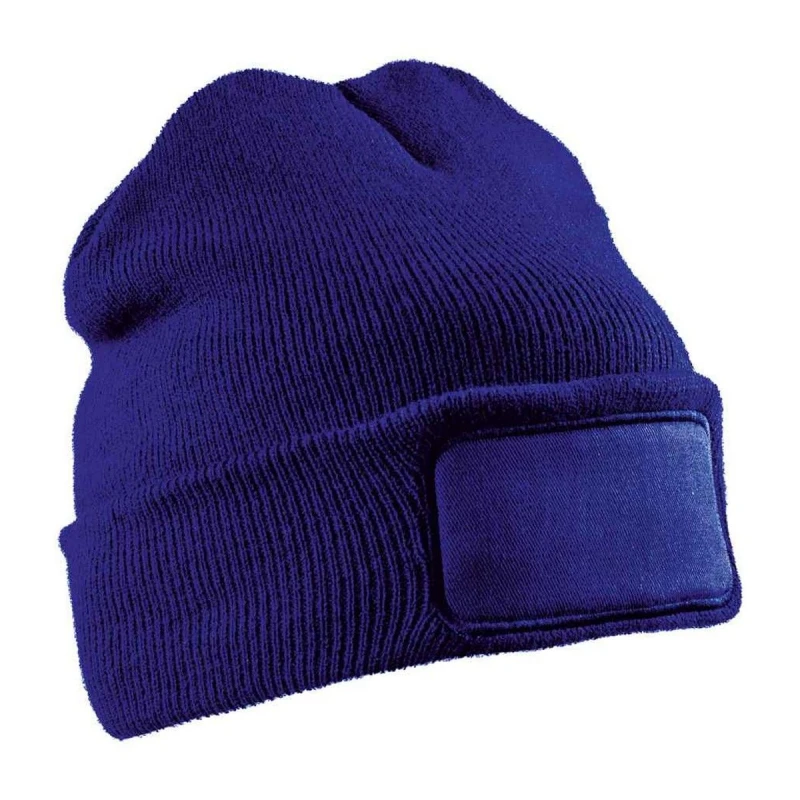 Image of Result Result Men Double Knit Beanie in Blue Blue One Size Male 5063693907471