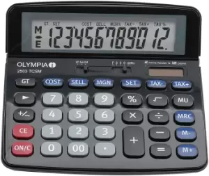 image of Olympia 2503 calculator Desktop Financial Black, Blue, Grey