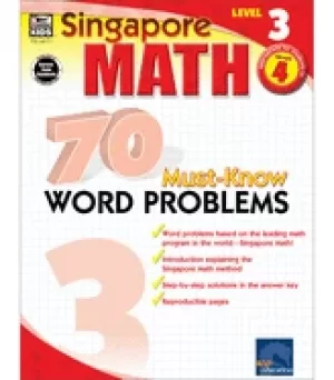 Image of singapore math 70 must know word problems workbook for 4th grade math paper