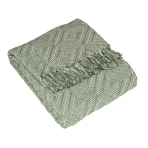 Image of Jetta Herringbone Throw Sage