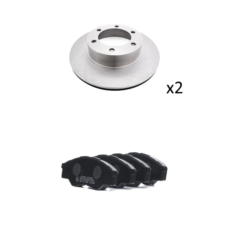Image of RIDEX 3405B3204 Brake disc and pads set Front Axle, Brake Disc Type: internally vented, excl. wear warning contact Brake Set,disc brakes (3405)