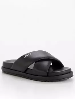 image of Levis Levis Lydia Crossover Sandal - Black, Size 4, Women