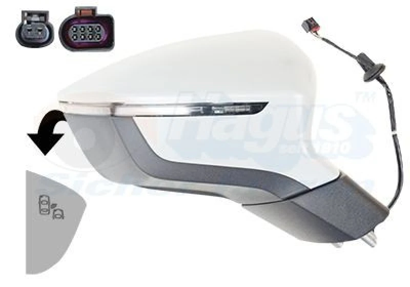 Image of VAN WEZEL Wing mirror VAN WEZEL 4929816
