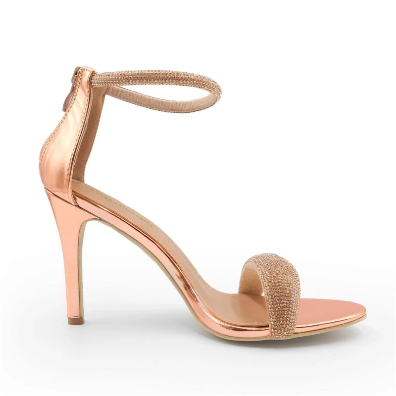 Image of Wheres That From Rose Gold Sabra High Heel Sandals Champagne female 3