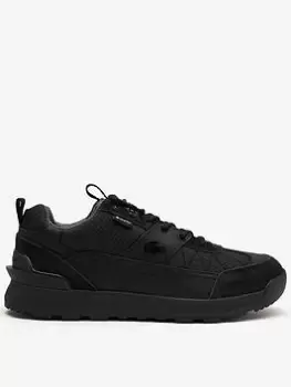 image of Lacoste Mens Urban Breaker Lo GTX Textile and Leather Trainers Size 10 UK Black