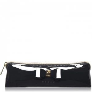 image of Ted Baker Vals Bow Pencil Case - BLACK