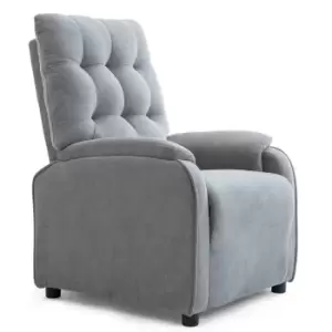 image of Charlbury Pushback Fabric Recliner Chair - Dove Grey