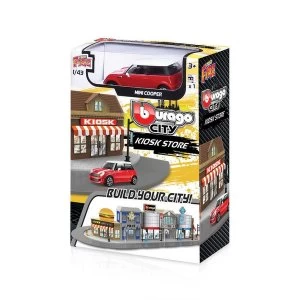 1:43 Street Fire Bburago City Kiosk Store Diecast Model (Includes 1 Car)