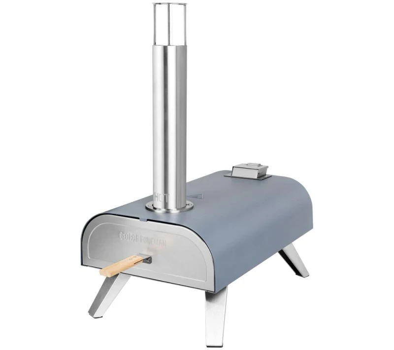 Image of GEORGE FOREMAN GFWPPO1GPC Wood Pellet Pizza Oven - Grey 5056233842578