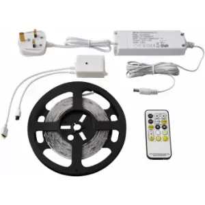 Image of 5m CCT LED Tape Kit & 24W LED Driver - Remote Control Flexible Cabinet Lighting