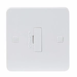 KnightsBridge Pure 9mm 13A White Connection Unit Fused Electric Wall Plate