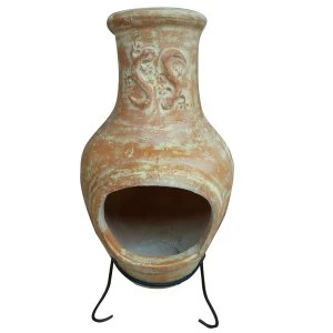 image of Charles Bentley Large Terracotta Clay Chiminea