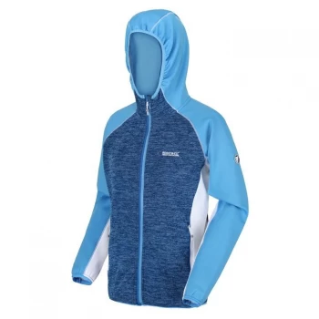 image of Regatta Walbury Full Zip Hooded Fleece - DkDen/BluAst