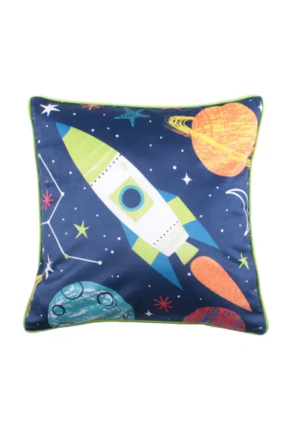 Image of 'Supersonic' Velvet Filled Cushion