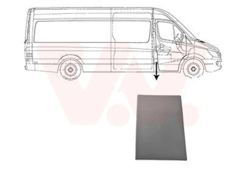 Image of VAN WEZEL Trim / Protective Strip, sidewall VAN WEZEL 3077416