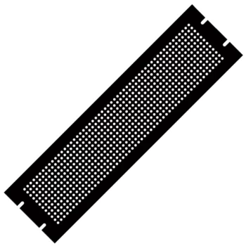 image of Hammond PPFS19005BK2 3U Steel Blank Panel Black - Perforated 483 x...