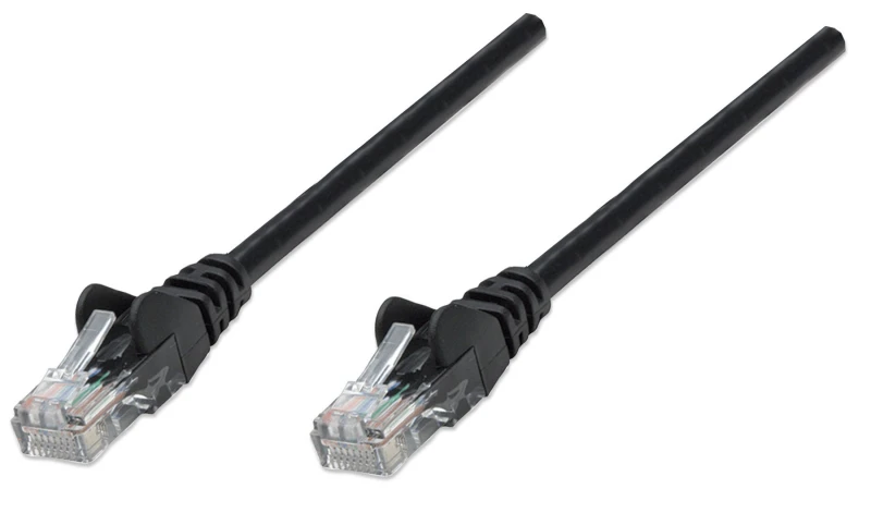 Image of Intellinet Network Patch Cable. Cat6A. 0.25m. Black. Copper. S/FTP. LS