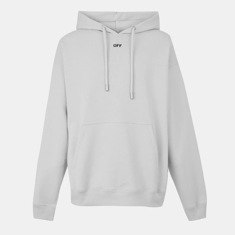 Image of Off White Mens Skate Pull Over Hoodie Stone/Black male XS
