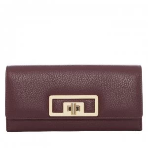 Image of Linea Leather Purse - Burgundy
