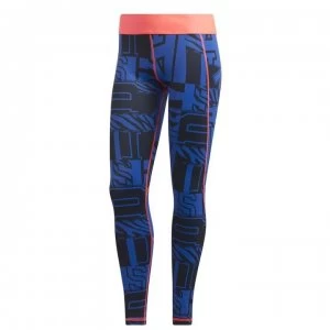 image of adidas Womens Alphaskin Leggings Compression - Royal/Pink