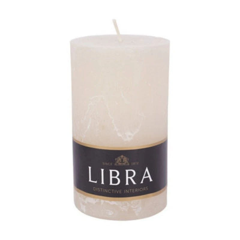Image of Buttercup Farm Natural Rustica Pillar Candle - Paraffin Wax - L7 X W7 X H12cm - Ivory