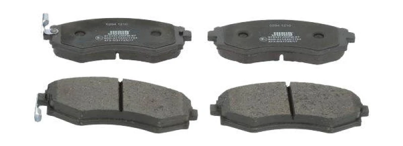 Image of JURID 572347J Brake pad set with acoustic wear warning, without accessories Brake Pad Set,disc brake (402)