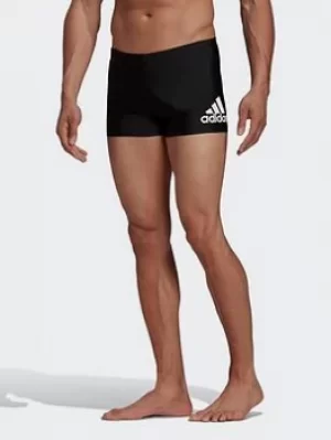 Image of adidas Badge Swim Fitness Boxers, Black/Red, Size 26, Men