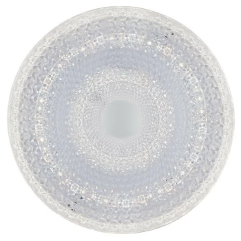 Image of Fan Europe Lighting - Fan Europe UNIKA LED Patterned Glass Flush Ceiling Light White 2400lm CCT 39cm