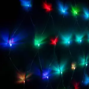 Image of Led Net Light Mesh Christmas Decoration Outdoor Indoor Fairy String Party Lights - Multi-Coloured