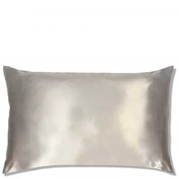 image of Slip Silk Pillowcase King (Various Colours) - Silver