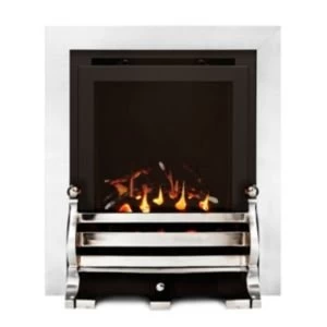 Image of Ignite Fairfield Glass Fronted Chrome effect Gas fire