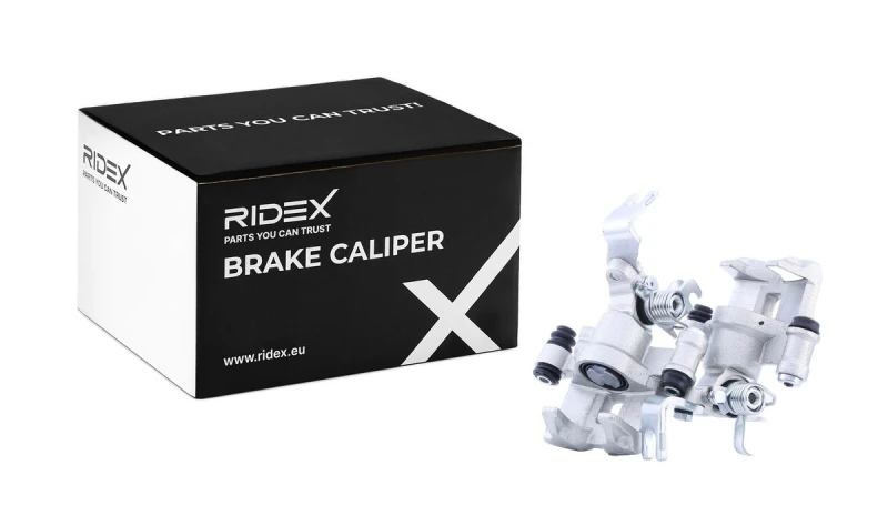 Image of RIDEX 78B1663 Brake caliper Rear Axle, without holder Cast Iron Brake Caliper (78)