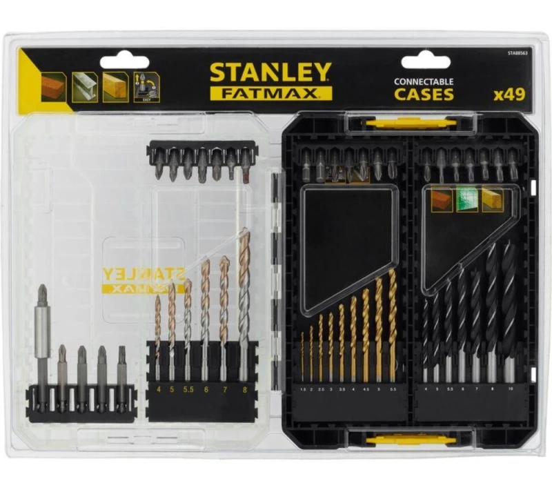 Image of Stanley FatMax Connectable 49 Piece Drill and Screwdriver Bit Set STA88563