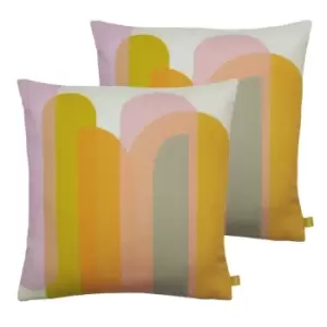 Image of Furn. Cotto Twin Pack Polyester Filled Cushions Multi