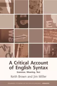 Image of A Critical Account of English Syntax : Grammar, Meaning, Text