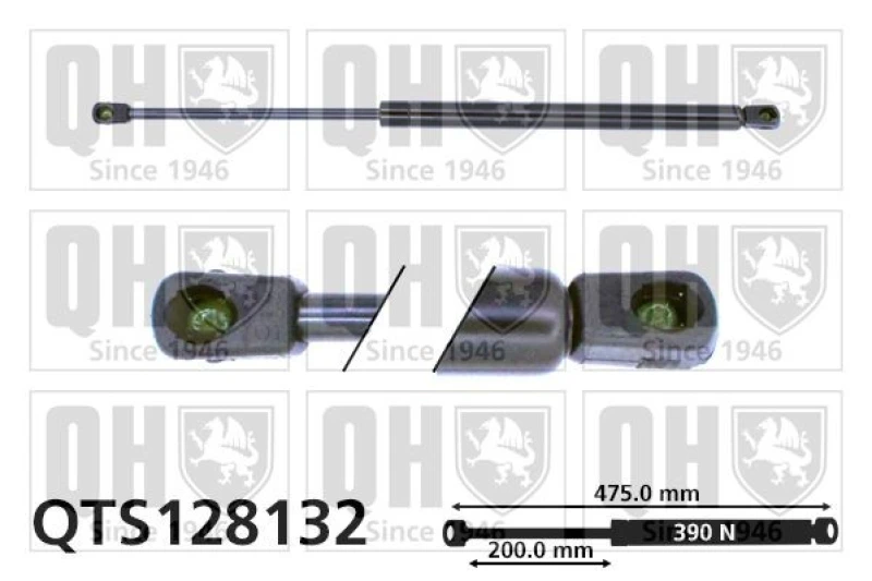 Image of QUINTON HAZELL Tailgate strut QUINTON HAZELL QTS128132