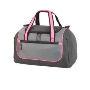 image of Shugon Rhodes Sports Holdall Duffle Bag (36 Litres) (One Size) (Silver/Charcoal/Hot Pink)