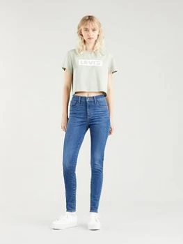 Image of Levis 720 High Rise Super Skinny Jean - Dark Blue Size 26, Inside Leg 32, Women