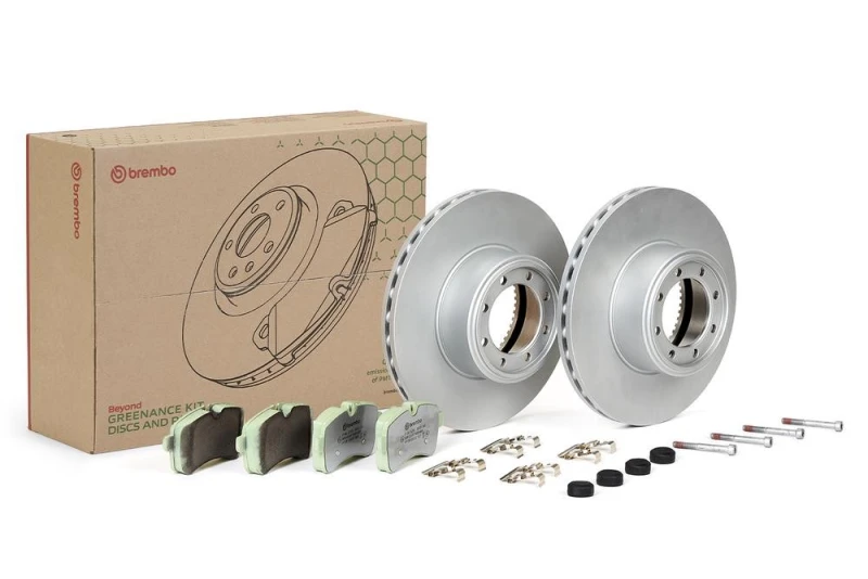Image of BREMBO Brake discs and pads set BREMBO KT 10 024