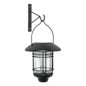 Image of Zink HORDEN LED Solar Hanging Wall Lantern Black