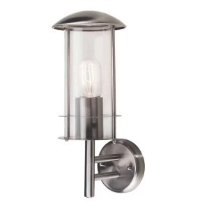 image of 1 Light Outdoor Wall Lantern Light Stainless Steel IP44, E27