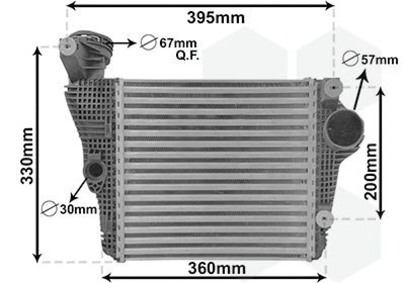 Image of VAN WEZEL Intercooler VAN WEZEL 74014701