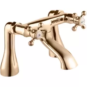 image of Deva - Tudor Pillar Mounted Bath Filler Tap - Gold