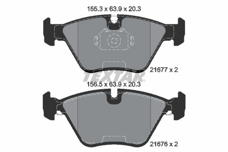 Image of Brake pad set TEXTAR 2167703