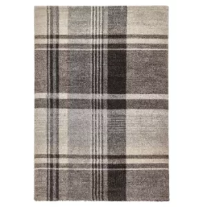 image of Beige and Black Elegant 4892 Rug Black/Natural