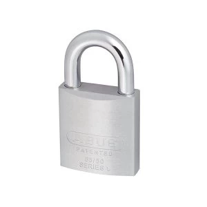 image of ABUS Mechanical 83/50mm Chrome Plated Brass Padlock Carded